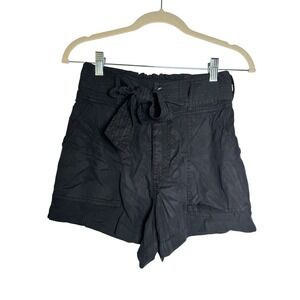 Abercrombie & Fitch Womens XS Black Shorts Tie Waist High Rise Casual